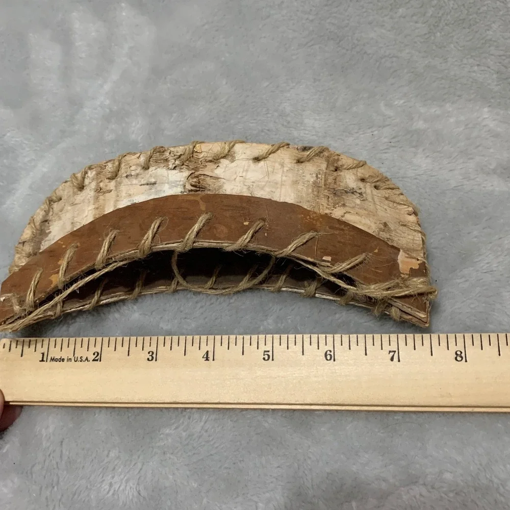 Handmade Birch Bark Miniature Canoe Ornament Rustic‎ Cabin Lodge Decor 7.5 Inch